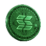 Solana SOL als leuchtendes neon-gr&uuml;nes 3D-Token im Cyberpunk-Stil