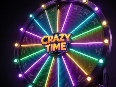 Buntes Gluecksrad eines Live-Game-Shows mit Neon-Akzenten im Roby Casino